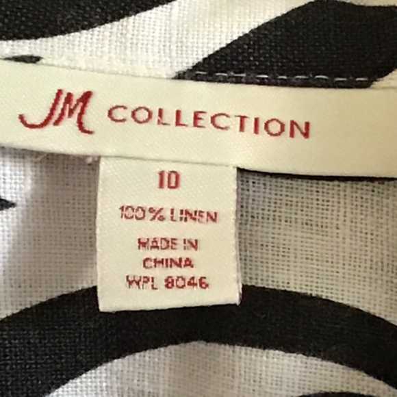 JM Collection linen blouse - Picture 2 of 6